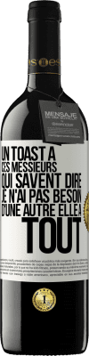 39,95 € Envoi gratuit | Vin rouge Édition RED MBE Réserve Un toast à ces messieurs qui savent dire: Je n'ai pas besoin d'une autre, elle a tout Étiquette Blanche. Étiquette personnalisable Réserve 12 Mois Récolte 2014 Tempranillo