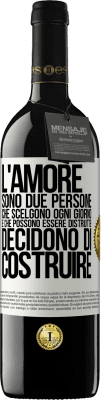 39,95 € Spedizione Gratuita | Vino rosso Edizione RED MBE Riserva L'amore sono due persone che scelgono ogni giorno e che possono essere distrutte, decidono di costruire Etichetta Bianca. Etichetta personalizzabile Riserva 12 Mesi Raccogliere 2014 Tempranillo