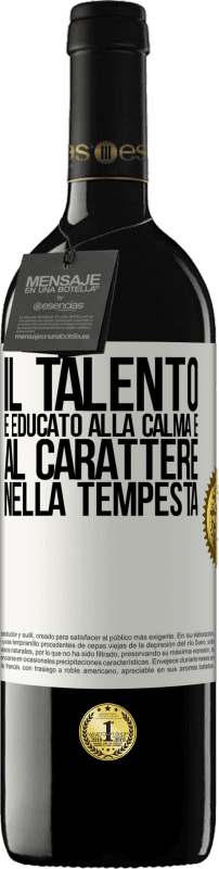 39,95 € Spedizione Gratuita | Vino rosso Edizione RED MBE Riserva Il talento è educato alla calma e al carattere nella tempesta Etichetta Bianca. Etichetta personalizzabile Riserva 12 Mesi Raccogliere 2015 Tempranillo