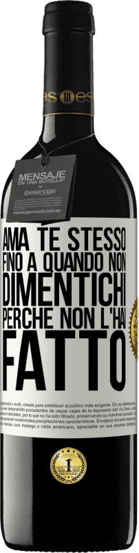 39,95 € Spedizione Gratuita | Vino rosso Edizione RED MBE Riserva Ama te stesso, fino a quando non dimentichi perché non l'hai fatto Etichetta Bianca. Etichetta personalizzabile Riserva 12 Mesi Raccogliere 2015 Tempranillo