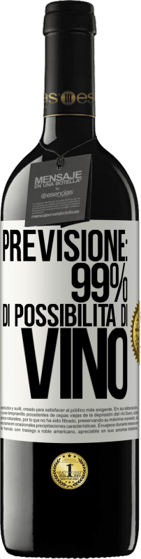 39,95 € Spedizione Gratuita | Vino rosso Edizione RED MBE Riserva Previsione: 99% di possibilità di vino Etichetta Bianca. Etichetta personalizzabile Riserva 12 Mesi Raccogliere 2016 Tempranillo