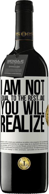 39,95 € 免费送货 | 红酒 RED版 MBE 预订 我不等于其余的，你会意识到 白标. 可自定义的标签 预订 12 个月 收成 2016 Tempranillo