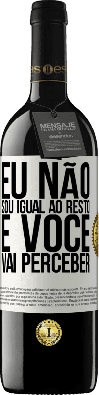 39,95 € Envio grátis | Vinho tinto Edição RED MBE Reserva Eu não sou igual ao resto, e você vai perceber Etiqueta Branca. Etiqueta personalizável Reserva 12 Meses Colheita 2015 Tempranillo