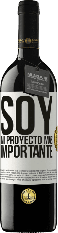 39,95 € Envío gratis | Vino Tinto Edición RED MBE Reserva Soy mi proyecto más importante Etiqueta Blanca. Etiqueta personalizable Reserva 12 Meses Cosecha 2015 Tempranillo