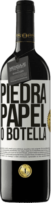 39,95 € Envío gratis | Vino Tinto Edición RED MBE Reserva Piedra, papel o botella Etiqueta Blanca. Etiqueta personalizable Reserva 12 Meses Cosecha 2015 Tempranillo