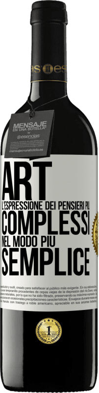 39,95 € Spedizione Gratuita | Vino rosso Edizione RED MBE Riserva ART. L'espressione dei pensieri più complessi nel modo più semplice Etichetta Bianca. Etichetta personalizzabile Riserva 12 Mesi Raccogliere 2015 Tempranillo