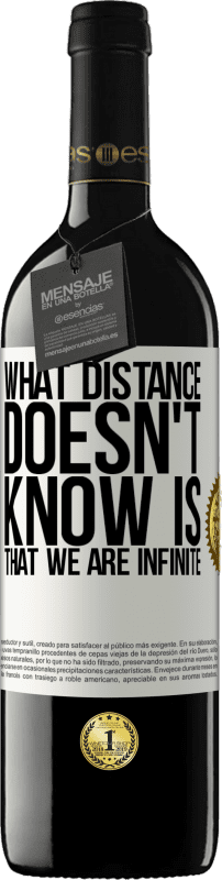 39,95 € 免费送货 | 红酒 RED版 MBE 预订 距离不知道我们是无限的 白标. 可自定义的标签 预订 12 个月 收成 2016 Tempranillo