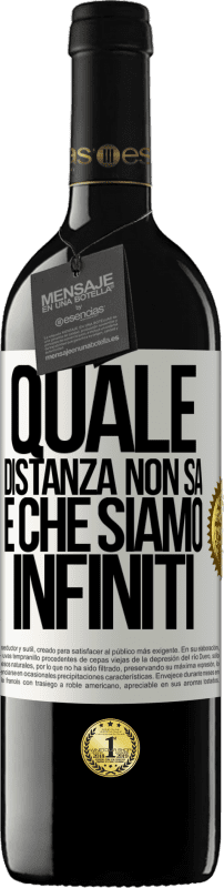 39,95 € Spedizione Gratuita | Vino rosso Edizione RED MBE Riserva Quale distanza non sa è che siamo infiniti Etichetta Bianca. Etichetta personalizzabile Riserva 12 Mesi Raccogliere 2015 Tempranillo