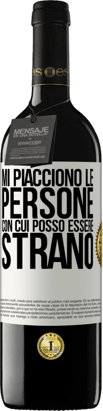 39,95 € Spedizione Gratuita | Vino rosso Edizione RED MBE Riserva Mi piacciono le persone con cui posso essere strano Etichetta Bianca. Etichetta personalizzabile Riserva 12 Mesi Raccogliere 2015 Tempranillo