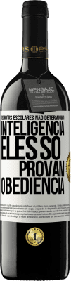 39,95 € Envio grátis | Vinho tinto Edição RED MBE Reserva As notas escolares não determinam a inteligência. Eles só provam obediência Etiqueta Branca. Etiqueta personalizável Reserva 12 Meses Colheita 2015 Tempranillo