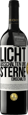 39,95 € Kostenloser Versand | Rotwein RED Ausgabe MBE Reserve Licht ausschalten und Sterne einschalten Weißes Etikett. Anpassbares Etikett Reserve 12 Monate Ernte 2015 Tempranillo