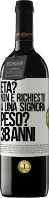 39,95 € Spedizione Gratuita | Vino rosso Edizione RED MBE Riserva Età? Non è richiesto a una signora. Peso? 38 anni Etichetta Bianca. Etichetta personalizzabile Riserva 12 Mesi Raccogliere 2014 Tempranillo