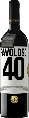 39,95 € Spedizione Gratuita | Vino rosso Edizione RED MBE Riserva Favoloso 40 Etichetta Bianca. Etichetta personalizzabile Riserva 12 Mesi Raccogliere 2016 Tempranillo