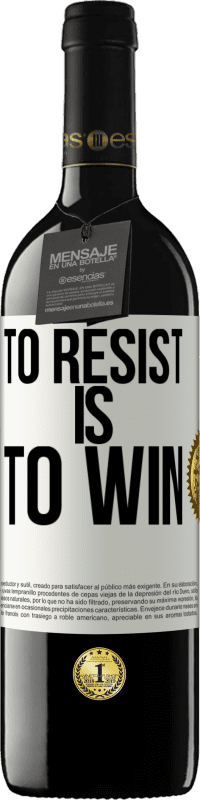 39,95 € 送料無料 | 赤ワイン REDエディション MBE 予約する 抵抗することは勝つことです ホワイトラベル. カスタマイズ可能なラベル 予約する 12 月 収穫 2016 Tempranillo