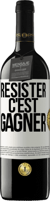 39,95 € Envoi gratuit | Vin rouge Édition RED MBE Réserve Résister c'est gagner Étiquette Blanche. Étiquette personnalisable Réserve 12 Mois Récolte 2014 Tempranillo