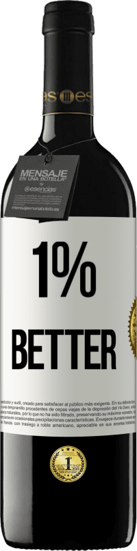 39,95 € Envío gratis | Vino Tinto Edición RED MBE Reserva 1% Better Etiqueta Blanca. Etiqueta personalizable Reserva 12 Meses Cosecha 2016 Tempranillo