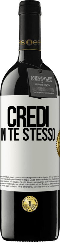 39,95 € Spedizione Gratuita | Vino rosso Edizione RED MBE Riserva Credi in te stesso Etichetta Bianca. Etichetta personalizzabile Riserva 12 Mesi Raccogliere 2016 Tempranillo