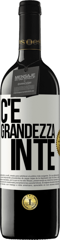 39,95 € Spedizione Gratuita | Vino rosso Edizione RED MBE Riserva C'è grandezza in te Etichetta Bianca. Etichetta personalizzabile Riserva 12 Mesi Raccogliere 2014 Tempranillo