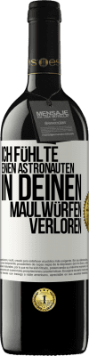 39,95 € Kostenloser Versand | Rotwein RED Ausgabe MBE Reserve Ich fühlte einen Astronauten in deinen Maulwürfen verloren Weißes Etikett. Anpassbares Etikett Reserve 12 Monate Ernte 2014 Tempranillo