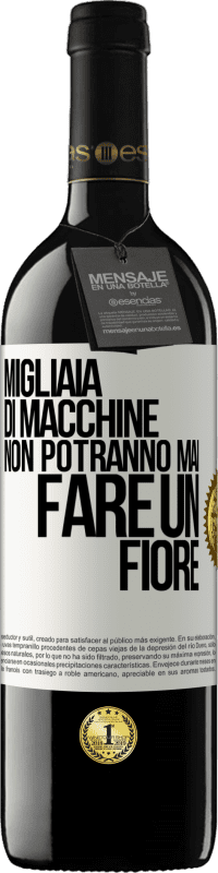 39,95 € Spedizione Gratuita | Vino rosso Edizione RED MBE Riserva Migliaia di macchine non potranno mai fare un fiore Etichetta Bianca. Etichetta personalizzabile Riserva 12 Mesi Raccogliere 2015 Tempranillo