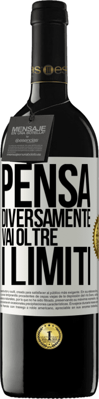 39,95 € Spedizione Gratuita | Vino rosso Edizione RED MBE Riserva Pensa diversamente. Vai oltre i limiti Etichetta Bianca. Etichetta personalizzabile Riserva 12 Mesi Raccogliere 2016 Tempranillo
