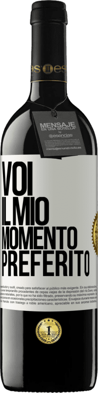 39,95 € Spedizione Gratuita | Vino rosso Edizione RED MBE Riserva Voi. Il mio momento preferito Etichetta Bianca. Etichetta personalizzabile Riserva 12 Mesi Raccogliere 2015 Tempranillo