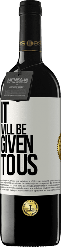 39,95 € Free Shipping | Red Wine RED Edition MBE Reserve It will be given to us White Label. Customizable label Reserve 12 Months Harvest 2015 Tempranillo