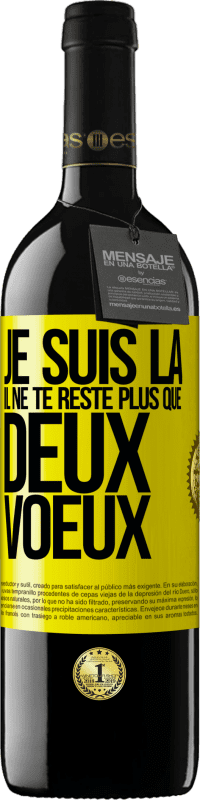 39,95 € Envoi gratuit | Vin rouge Édition RED MBE Réserve Je suis là. Il ne te reste plus que deux voeux Étiquette Jaune. Étiquette personnalisable Réserve 12 Mois Récolte 2015 Tempranillo