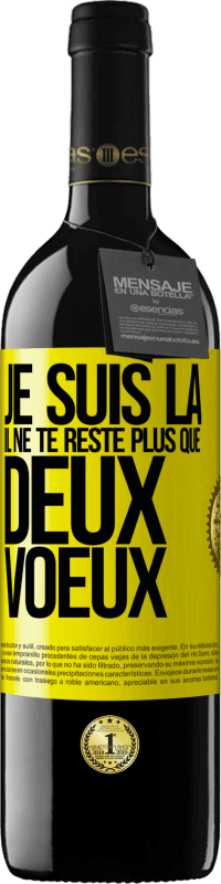 39,95 € Envoi gratuit | Vin rouge Édition RED MBE Réserve Je suis là. Il ne te reste plus que deux voeux Étiquette Jaune. Étiquette personnalisable Réserve 12 Mois Récolte 2016 Tempranillo