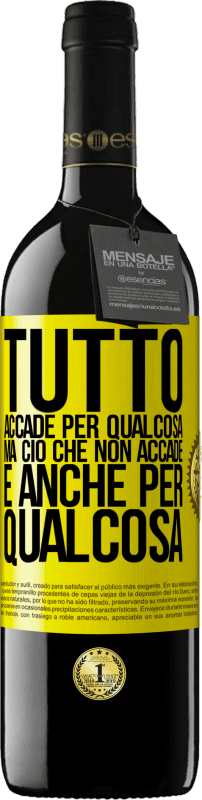 39,95 € Spedizione Gratuita | Vino rosso Edizione RED MBE Riserva Tutto accade per qualcosa, ma ciò che non accade, è anche per qualcosa Etichetta Gialla. Etichetta personalizzabile Riserva 12 Mesi Raccogliere 2015 Tempranillo