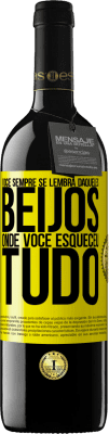 39,95 € Envio grátis | Vinho tinto Edição RED MBE Reserva Você sempre se lembra daqueles beijos onde você esqueceu tudo Etiqueta Amarela. Etiqueta personalizável Reserva 12 Meses Colheita 2016 Tempranillo
