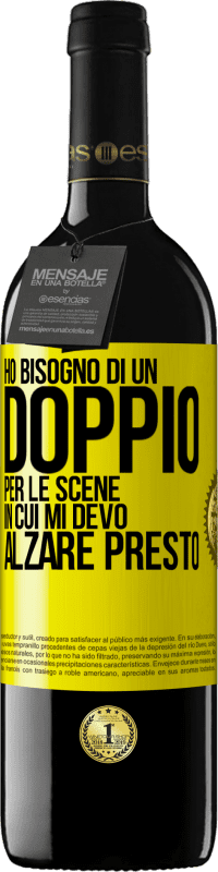 39,95 € Spedizione Gratuita | Vino rosso Edizione RED MBE Riserva Ho bisogno di un doppio per le scene in cui mi devo alzare presto Etichetta Gialla. Etichetta personalizzabile Riserva 12 Mesi Raccogliere 2016 Tempranillo