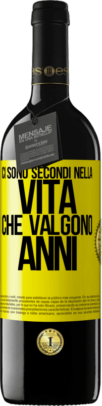 39,95 € Spedizione Gratuita | Vino rosso Edizione RED MBE Riserva Ci sono secondi nella vita che valgono anni Etichetta Gialla. Etichetta personalizzabile Riserva 12 Mesi Raccogliere 2016 Tempranillo