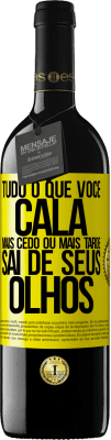 39,95 € Envio grátis | Vinho tinto Edição RED MBE Reserva Tudo o que você cala mais cedo ou mais tarde sai de seus olhos Etiqueta Amarela. Etiqueta personalizável Reserva 12 Meses Colheita 2016 Tempranillo