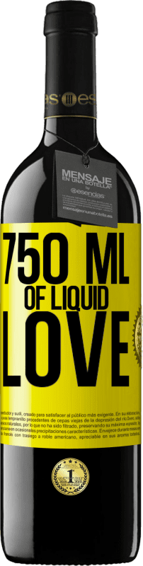 29,95 € Free Shipping | Red Wine RED Edition Crianza 6 Months 750 ml of liquid love Yellow Label. Customizable label Aging in oak barrels 6 Months Harvest 2020 Tempranillo