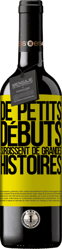 39,95 € Envoi gratuit | Vin rouge Édition RED MBE Réserve De petits débuts surgissent de grandes histoires Étiquette Jaune. Étiquette personnalisable Réserve 12 Mois Récolte 2015 Tempranillo