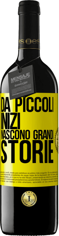 39,95 € Spedizione Gratuita | Vino rosso Edizione RED MBE Riserva Da piccoli inizi nascono grandi storie Etichetta Gialla. Etichetta personalizzabile Riserva 12 Mesi Raccogliere 2015 Tempranillo