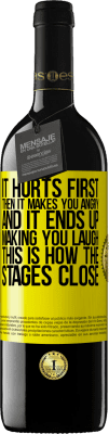 39,95 € Free Shipping | Red Wine RED Edition MBE Reserve It hurts first, then it makes you angry, and it ends up making you laugh. This is how the stages close Yellow Label. Customizable label Reserve 12 Months Harvest 2016 Tempranillo