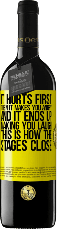 39,95 € Free Shipping | Red Wine RED Edition MBE Reserve It hurts first, then it makes you angry, and it ends up making you laugh. This is how the stages close Yellow Label. Customizable label Reserve 12 Months Harvest 2016 Tempranillo