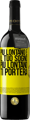 39,95 € Spedizione Gratuita | Vino rosso Edizione RED MBE Riserva Più lontano è il tuo sogno, più lontano ti porterà Etichetta Gialla. Etichetta personalizzabile Riserva 12 Mesi Raccogliere 2016 Tempranillo