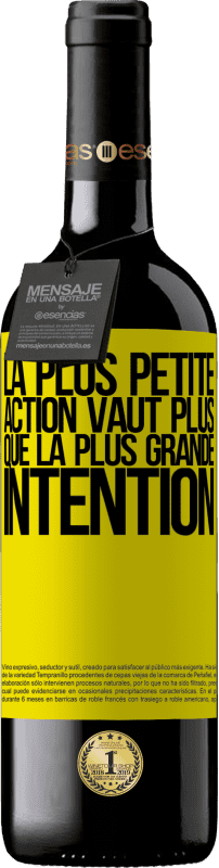 39,95 € Envoi gratuit | Vin rouge Édition RED MBE Réserve La plus petite action vaut plus que la plus grande intention Étiquette Jaune. Étiquette personnalisable Réserve 12 Mois Récolte 2015 Tempranillo