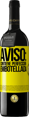 39,95 € Envío gratis | Vino Tinto Edición RED MBE Reserva Aviso: contiene perfección embotellada Etiqueta Amarilla. Etiqueta personalizable Reserva 12 Meses Cosecha 2016 Tempranillo