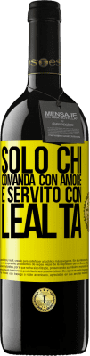 39,95 € Spedizione Gratuita | Vino rosso Edizione RED MBE Riserva Solo chi comanda con amore è servito con lealtà Etichetta Gialla. Etichetta personalizzabile Riserva 12 Mesi Raccogliere 2015 Tempranillo