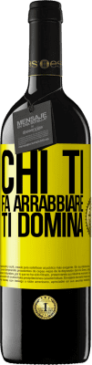 39,95 € Spedizione Gratuita | Vino rosso Edizione RED MBE Riserva Chi ti fa arrabbiare ti domina Etichetta Gialla. Etichetta personalizzabile Riserva 12 Mesi Raccogliere 2016 Tempranillo