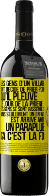 39,95 € Envoi gratuit | Vin rouge Édition RED MBE Réserve Les gens d'un village ont décidé de prier pour qu'il pleuve. Le jour de la prière les gens se sont rassemblés mais seulement un Étiquette Jaune. Étiquette personnalisable Réserve 12 Mois Récolte 2016 Tempranillo
