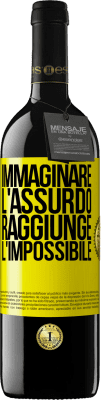 39,95 € Spedizione Gratuita | Vino rosso Edizione RED MBE Riserva Immaginare l'assurdo raggiunge l'impossibile Etichetta Gialla. Etichetta personalizzabile Riserva 12 Mesi Raccogliere 2016 Tempranillo