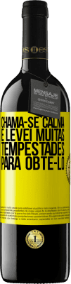 39,95 € Envio grátis | Vinho tinto Edição RED MBE Reserva Chama-se calma e levei muitas tempestades para obtê-lo Etiqueta Amarela. Etiqueta personalizável Reserva 12 Meses Colheita 2016 Tempranillo