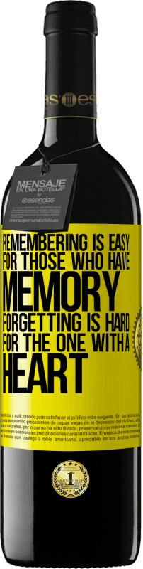39,95 € Free Shipping | Red Wine RED Edition MBE Reserve Remembering is easy for those who have memory. Forgetting is hard for the one with a heart Yellow Label. Customizable label Reserve 12 Months Harvest 2014 Tempranillo