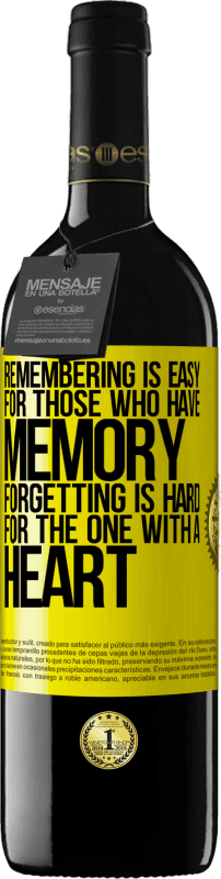 39,95 € Free Shipping | Red Wine RED Edition MBE Reserve Remembering is easy for those who have memory. Forgetting is hard for the one with a heart Yellow Label. Customizable label Reserve 12 Months Harvest 2015 Tempranillo