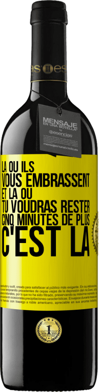 39,95 € Envoi gratuit | Vin rouge Édition RED MBE Réserve Là où ils vous embrassent et là où tu voudras rester cinq minutes de plus, c'est là Étiquette Jaune. Étiquette personnalisable Réserve 12 Mois Récolte 2015 Tempranillo